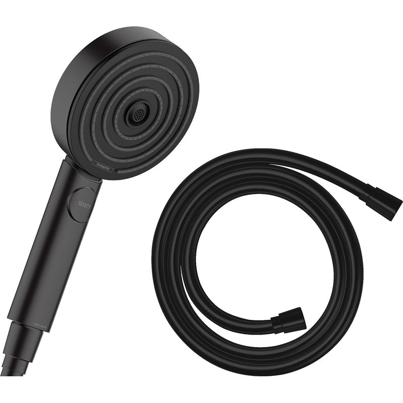 Hansgrohe Pulsify Select S 105 3 Jet EcoSmart Shower Kit 160cm Matt Black