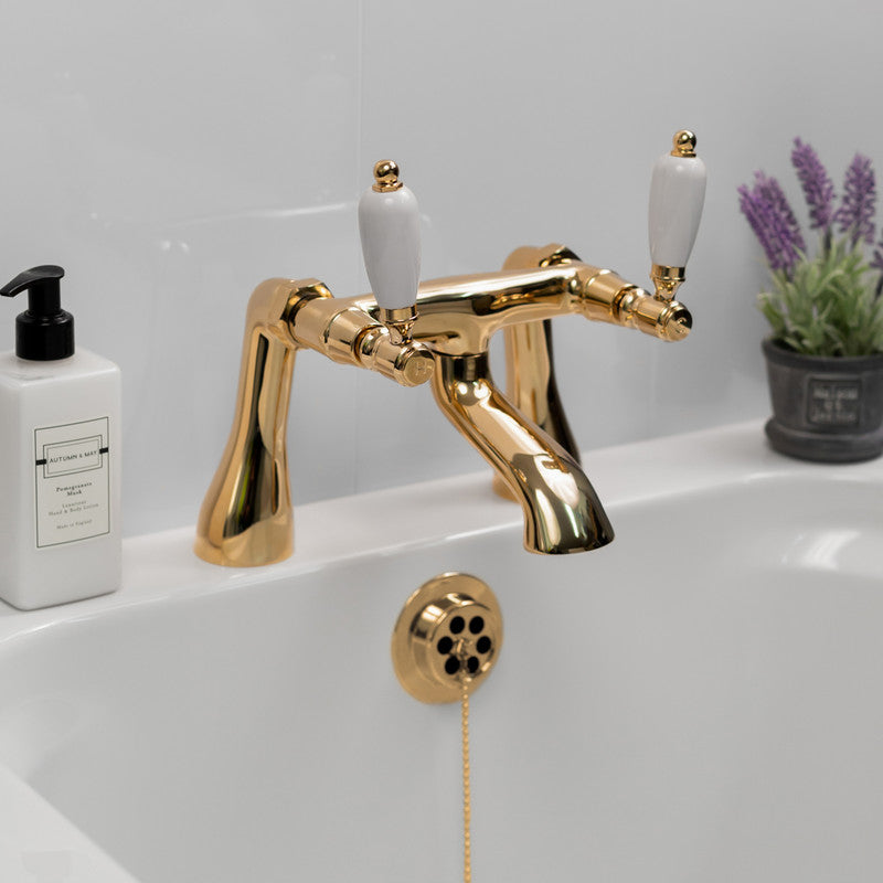 Deva Georgian Taps Bath Filler Gold