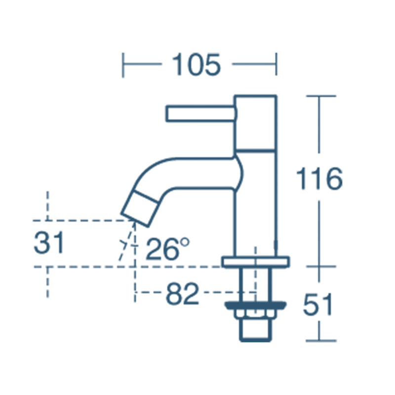 Ideal Standard Ceraline Taps Basin Pillar