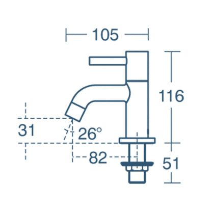 Ideal Standard Ceraline Taps Basin Pillar