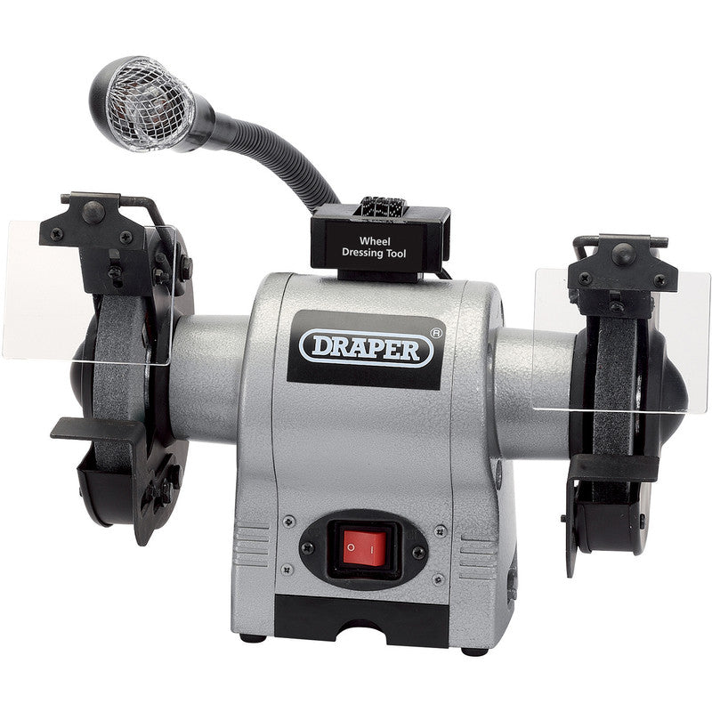 150mm 370W Heavy Duty Bench Grinder with Worklight 230V