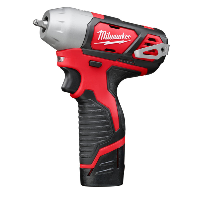 Milwaukee M12 BIW14-202C Sub Compact 1/4" Impact Wrench with Friction Ring 2 x 2.0Ah
