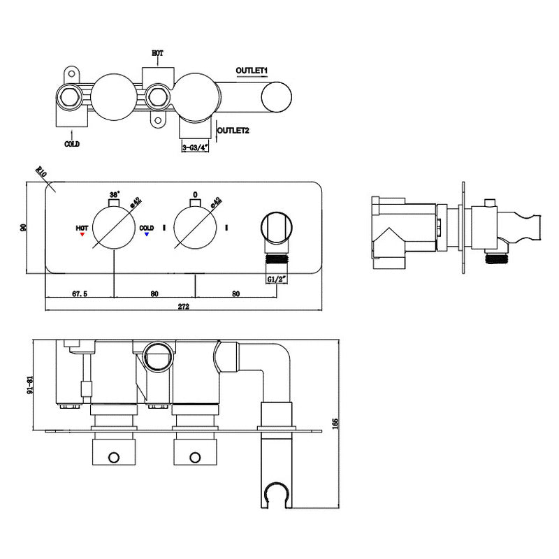 Deva Holton Thermostatic Shower Valve