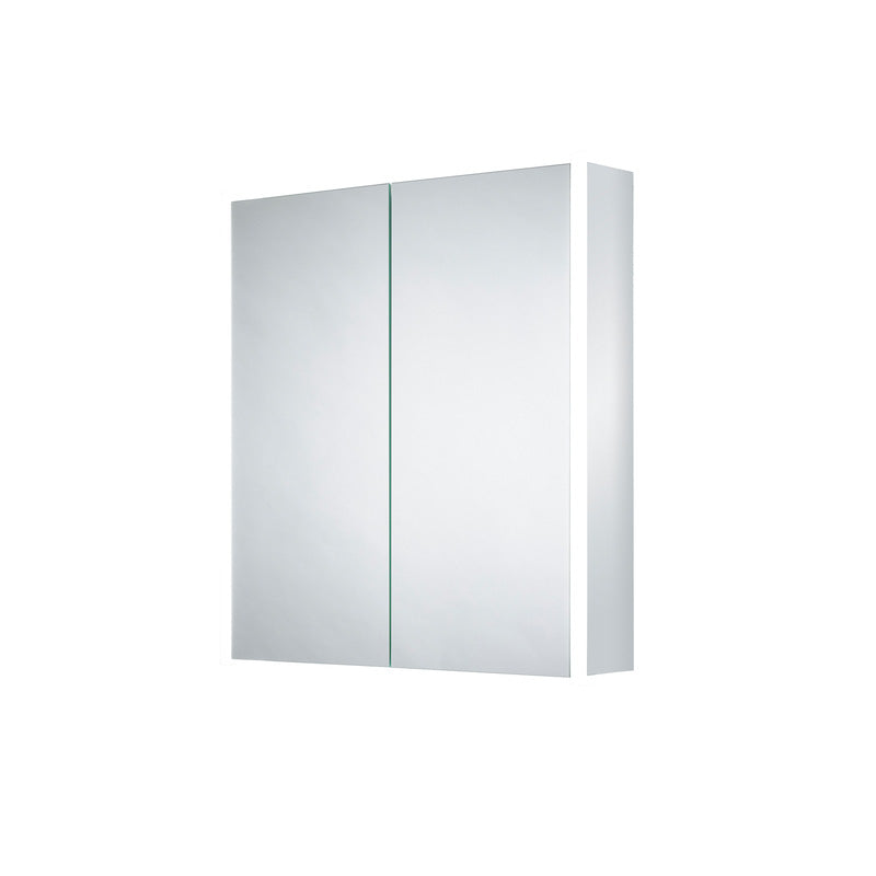 Sensio Ainsley LED Mirror Bathroom Cabinet Double Door With Shaver Socket & Bluetooth Cool White 700 x 664mm