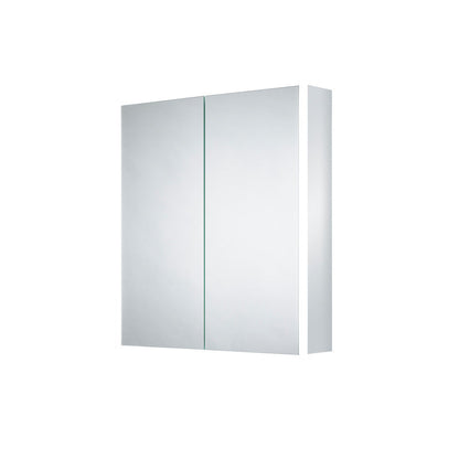 Sensio Ainsley LED Mirror Bathroom Cabinet Double Door With Shaver Socket & Bluetooth Cool White 700 x 664mm