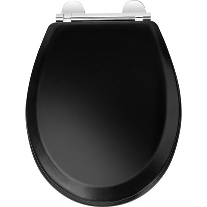 Croydex Lene Wood Toilet Seat Matt Black