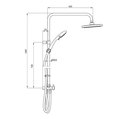 Triton Asta DuElec Electric Shower Black 9.5kW