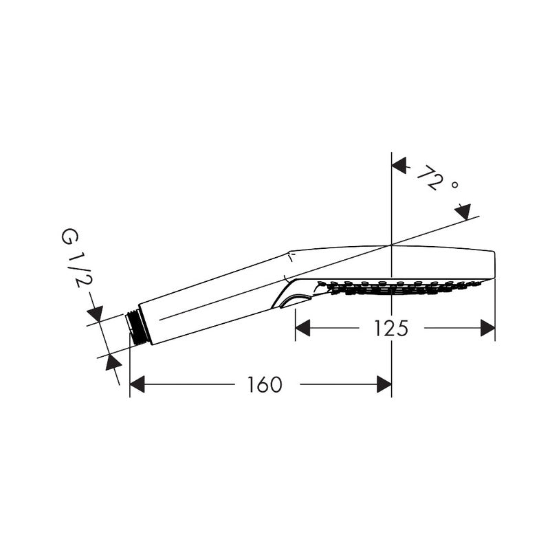 Hansgrohe Raindance Select S 120 3 Jet EcoSmart Shower Handset Chrome