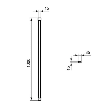 Ideal Standard i.life Straight Bracing Bracket 1000mm