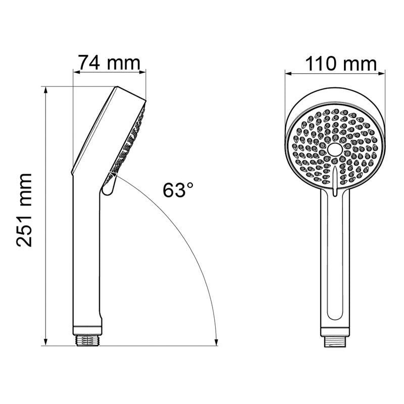 Mira Logic 4 Spray Shower Handset Chrome
