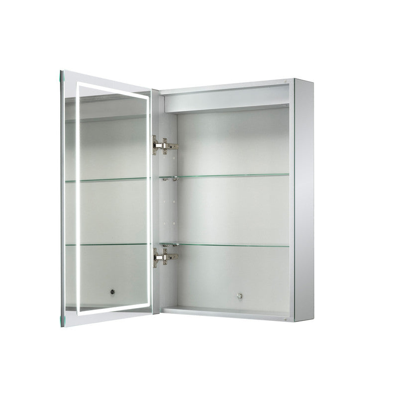 Sensio Sonnet LED Mirror Bathroom Cabinet Single Door with Shaver Socket Cool White 700 x 500mm