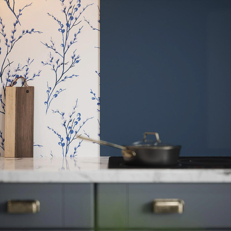 Laura Ashley Midnight Seaspray Glass Splashback 600 x 750mm