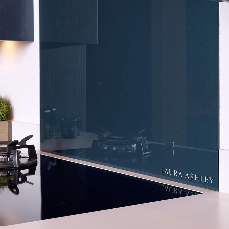 Laura Ashley Midnight Seaspray Glass Splashback 600 x 750mm