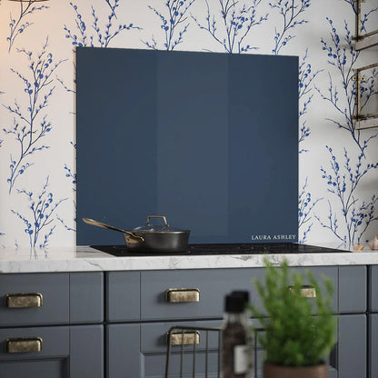 Laura Ashley Midnight Seaspray Glass Splashback 900 x 750mm