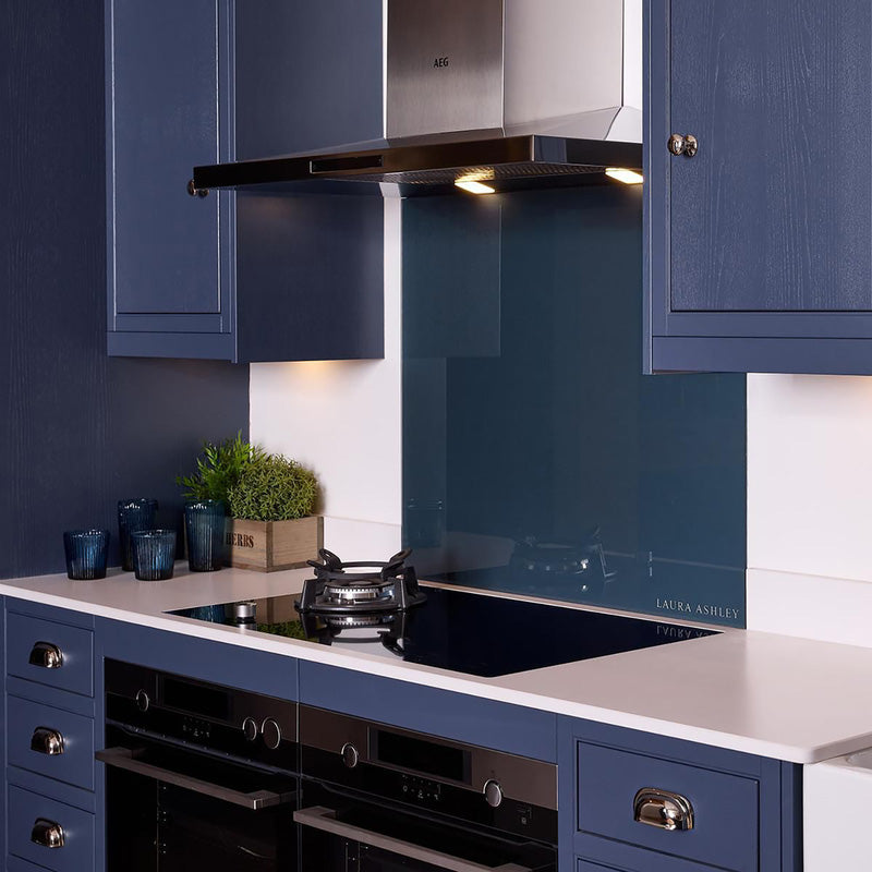Laura Ashley Midnight Seaspray Glass Splashback 900 x 750mm