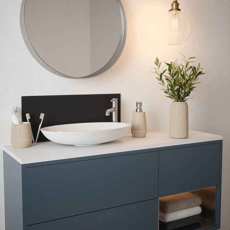 SplashbackGlass Bathroom Splashback 600 x 250mm