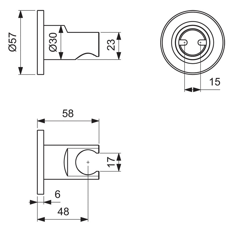 Ideal Standard Idealrain Round Shower Handset Bracket
