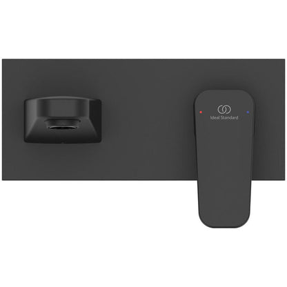Ideal Standard Ceraplan Single Lever Wall Mounted Basin Mixer Tap Silk Black