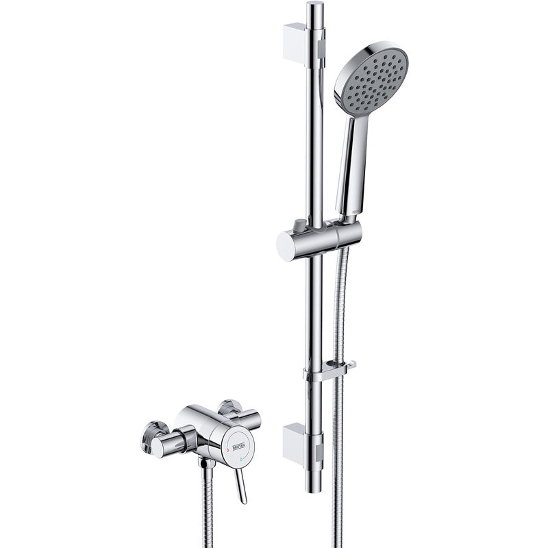 Bristan Acute Thermostatic Exposed Mixer Shower Kit Chrome