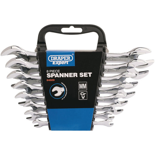 Draper Double Open Ended Spanner Set 8 Piece