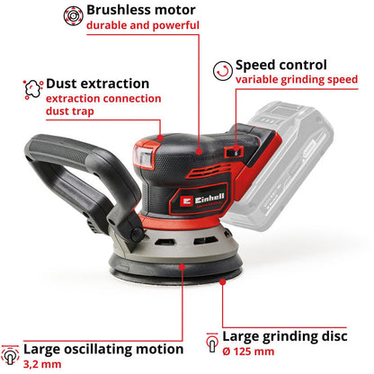 Einhell PXC 18V Professional Brushless Rotating Sander 125mm Body Only