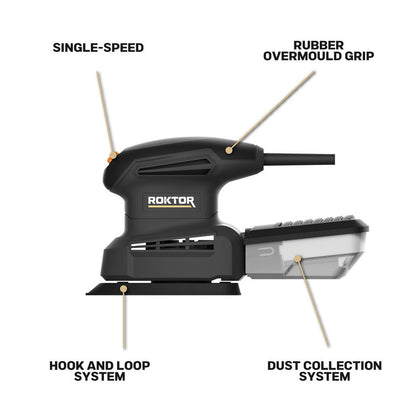 ROKTOR 160W Electric Detail Sander 230V