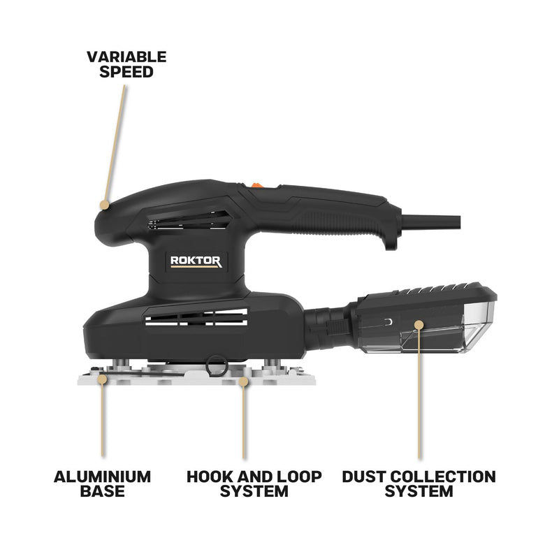 ROKTOR 260W 1/3 Sheet Sander 230V