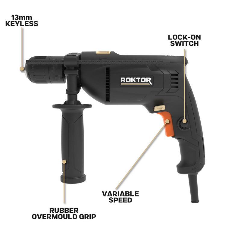 ROKTOR 750W Impact Hammer Drill 230V