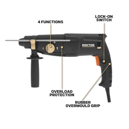 ROKTOR 800W SDS Plus Hammer Drill 230V