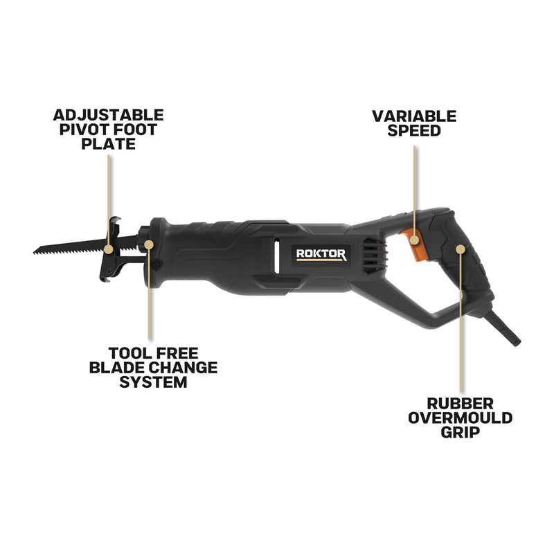 ROKTOR 850W Reciprocating Saw 230V