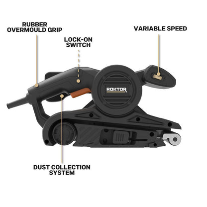 ROKTOR 920W 76mm Belt Sander 230V