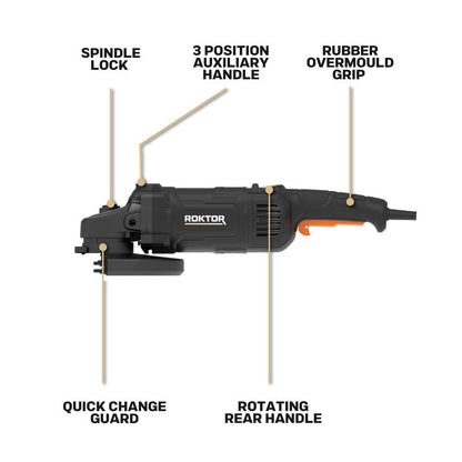 ROKTOR 2200W 230mm Angle Grinder 230V