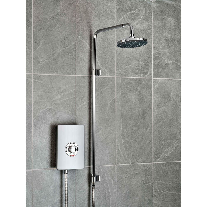 Triton Collection UNIQ Electric Shower Brushed Steel 9.5kW