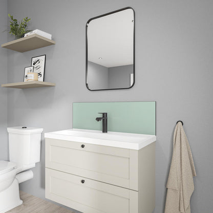 Wetwall Alloy Double-Sided Bathroom Wall Panel Terra Grey / Seabreeze Green