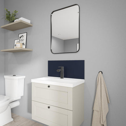 Wetwall Alloy Double-Sided Bathroom Wall Panel Deep Sea Blue / Smoked Rose