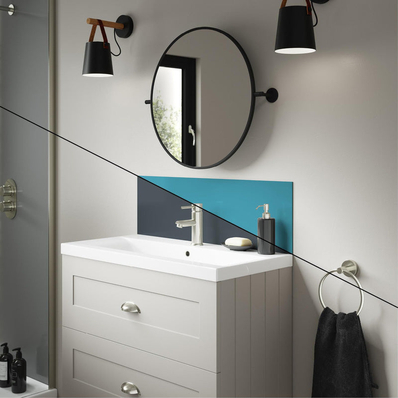Wetwall Alloy Double-Sided Bathroom Wall Panel Aqua / Cadet
