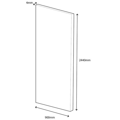Wetwall Alloy Double-Sided Bathroom Wall Panel Glacier White / Neptune Blue
