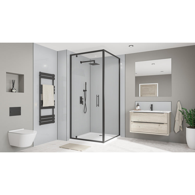 Wetwall Alloy Double-Sided Bathroom Wall Panel Atlantic / Urban Grey