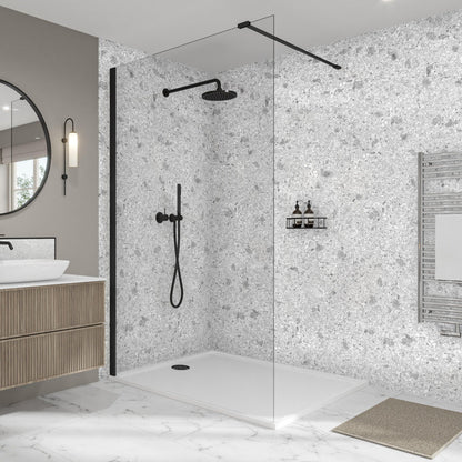 Wetwall Mermaid Bathroom Wall Panel White Marble