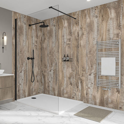 Wetwall Elite Bathroom Wall Panel Rift Oak