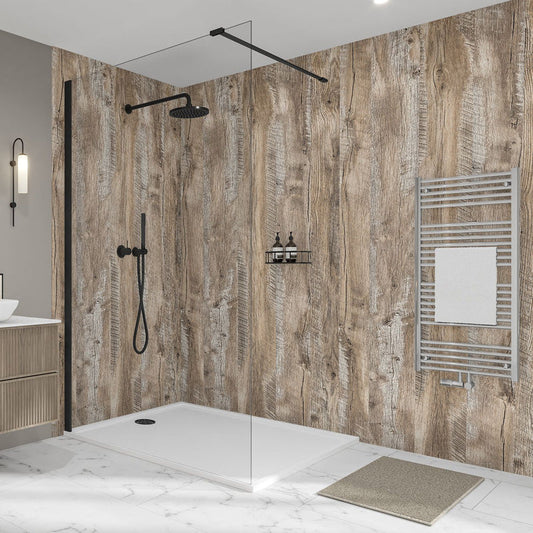Wetwall Elite Bathroom Wall Panel Rift Oak