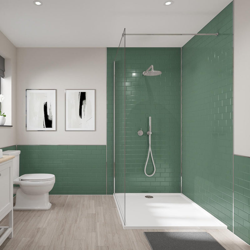Wetwall Tile Composite Bathroom Wall Panel Moss