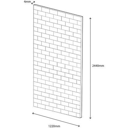 Wetwall Tile Composite Bathroom Wall Panel Navy