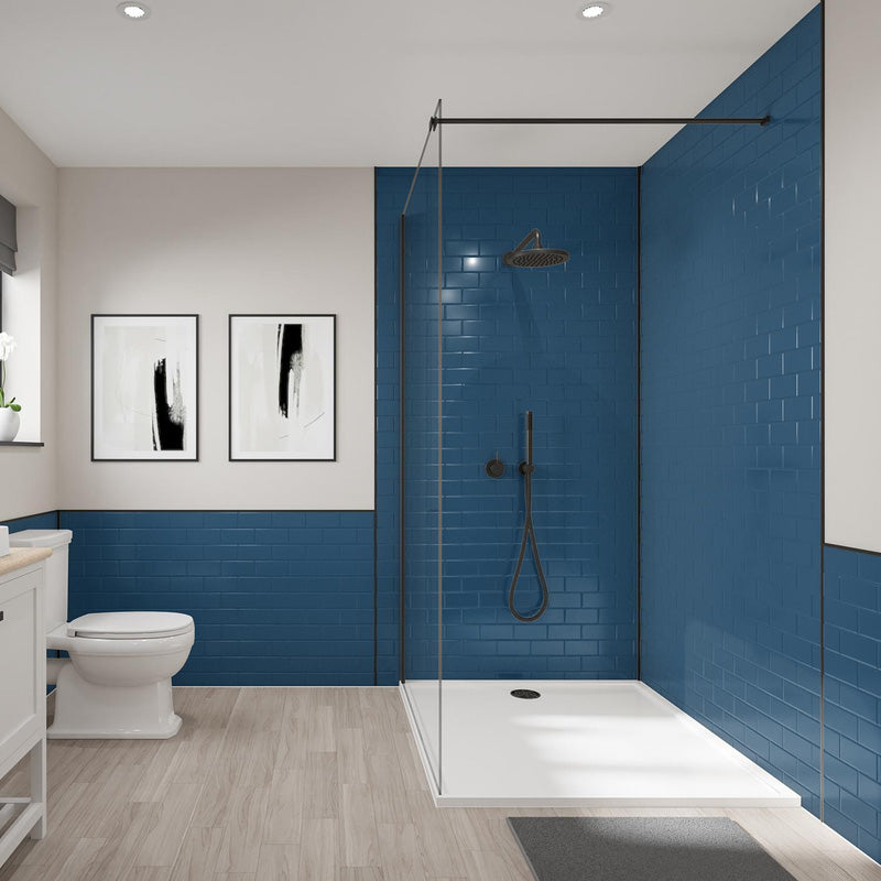 Wetwall Tile Composite Bathroom Wall Panel Navy