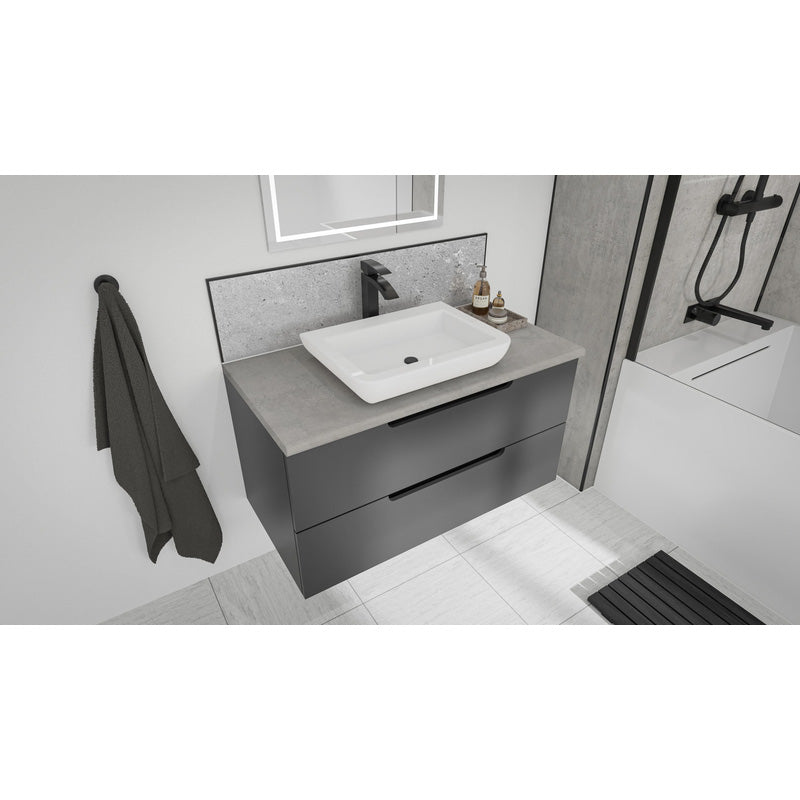 Wetwall Mermaid Vanity Worktop Industrial Concrete 1500 x 425mm
