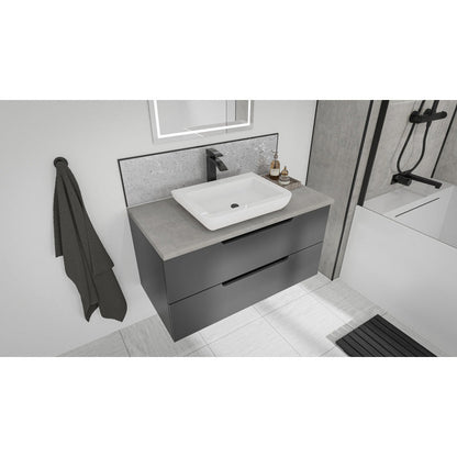 Wetwall Mermaid Vanity Worktop Industrial Concrete 1500 x 425mm