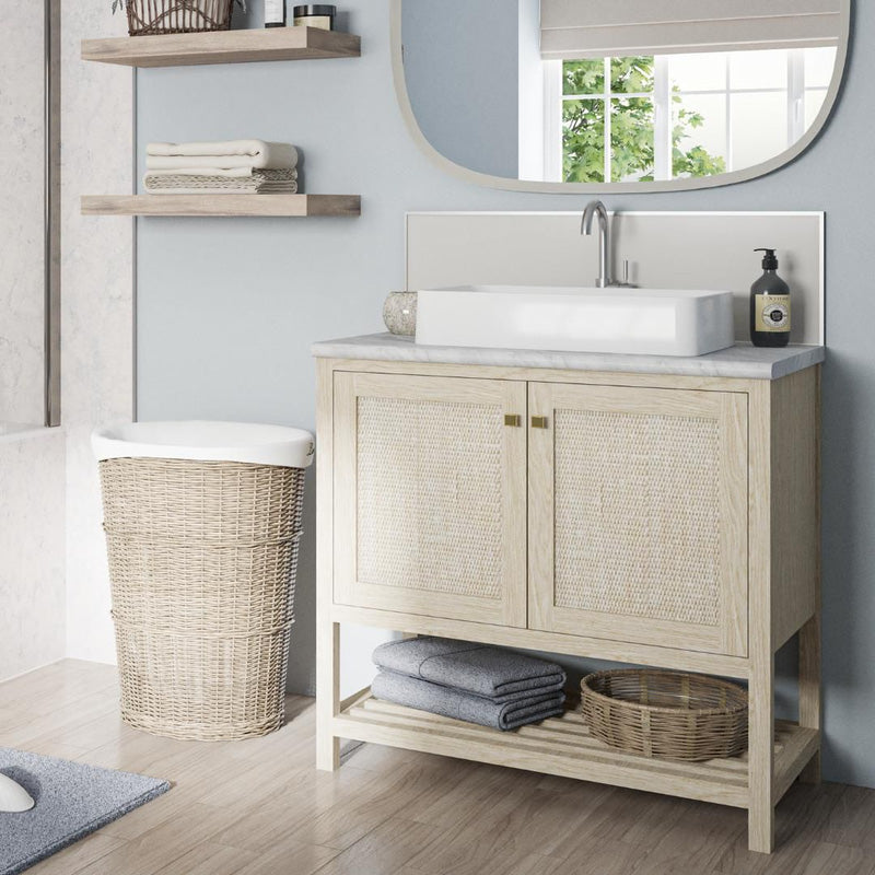 Wetwall Mermaid Vanity Worktop Brera Marble 1500 x 425mm