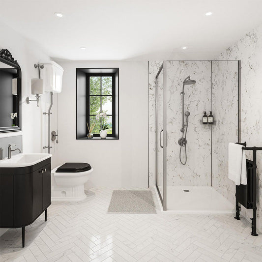 Wetwall Alloy Bathroom Wall Panel Roman Marble