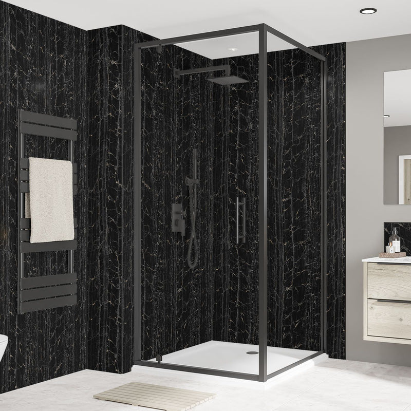 Wetwall Alloy Bathroom Wall Panel Nero Portoro
