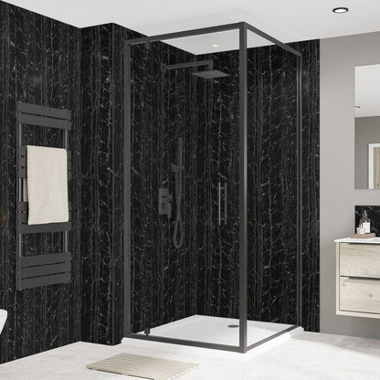 Wetwall Alloy Bathroom Wall Panel Nero Portoro